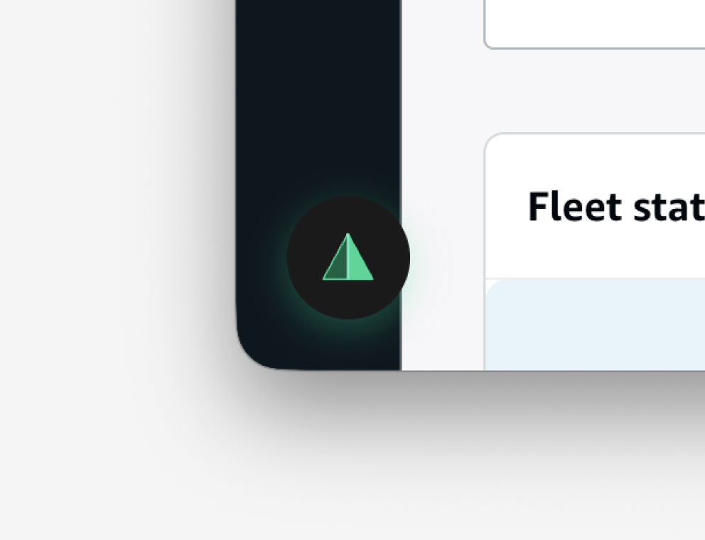 The green pyramid floating action button — entry point to the Visual Playground